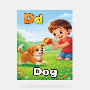Letter D Alphabet Poster – D is for Dog