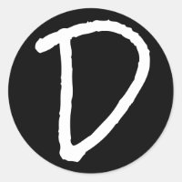 Letter D Black Rock Salt Alphabet by Janz
