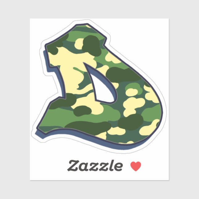 Letter D - Camo Green (Sheet)