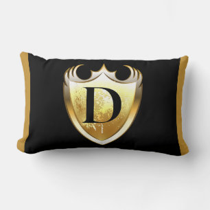 Letter D Capital Alphabet Lumbar Cushion