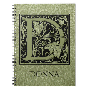 Letter D First Letter Monogram Notebook