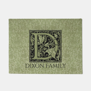 Letter D First Letter Monogram Personalised Doormat