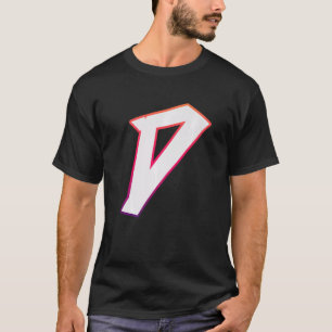 Letter D Graffiti Street Letter D Typography Alpha T-Shirt