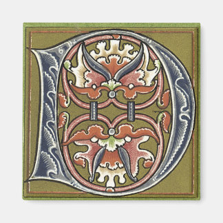 Letter 'D' in Colour - Magnet
