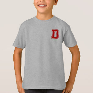Letter D - Initial Name Alphabet Monogram T-Shirt
