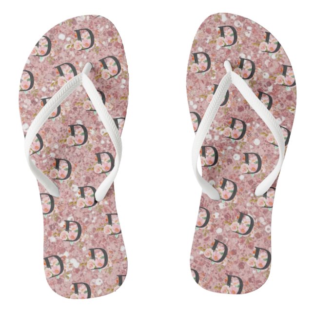 Letter D Jandals (Footbed)