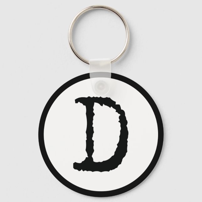 Letter D Key Ring (Front)