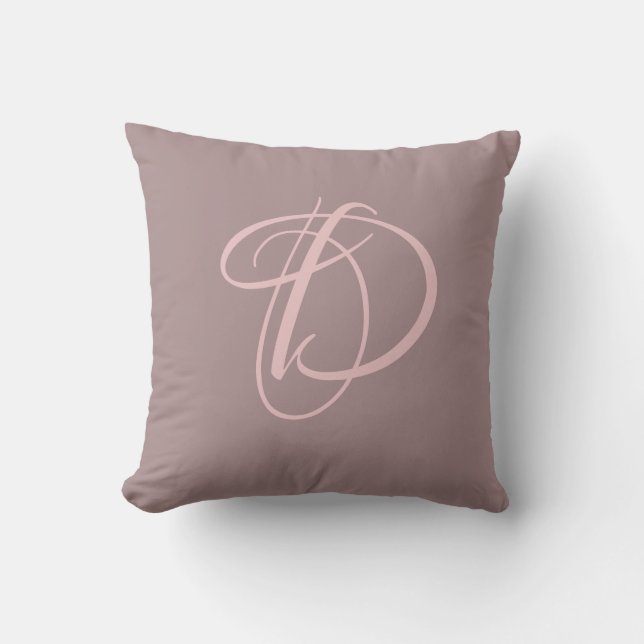 Letter D Monogram Initial Custom Cushion (Front)