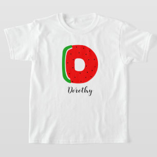Letter D Name T-shirt, Alphabet Watermelon  T-Shirt