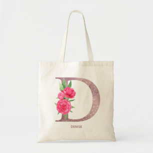 Letter D Personalised name monogram bridesmaid    Tote Bag