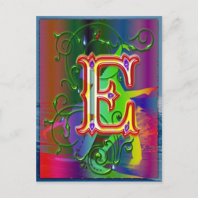 Letter E Alphabet Dancers Postcard (Front)