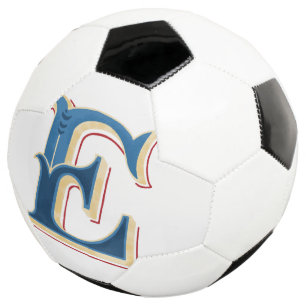 Letter "E" Elegant Embroidered Soccer Ball