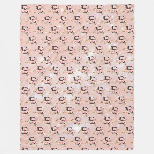 Letter E Fleece Blanket (Front)