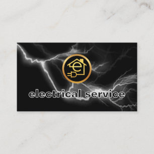 Letter-e Home Electrical Lightning Frame Business Card