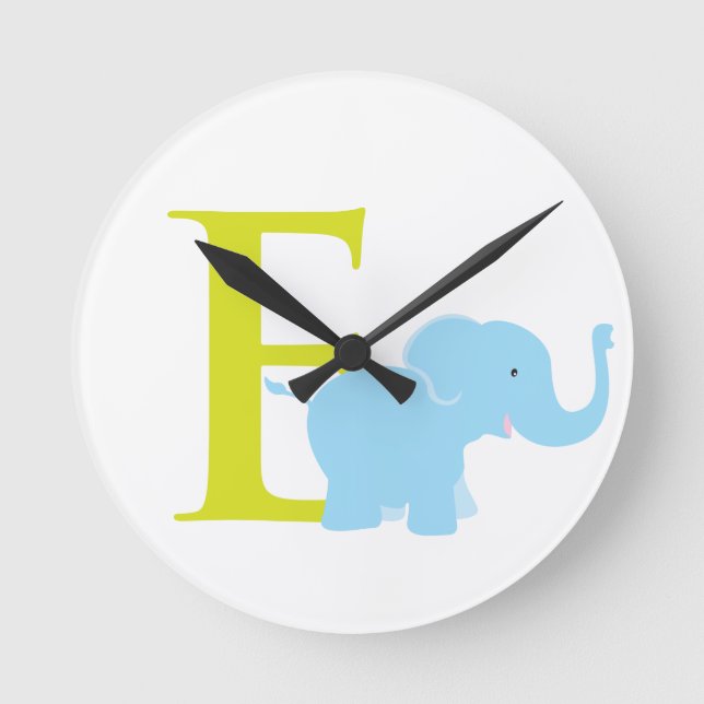 Letter E Initial Clock (Front)