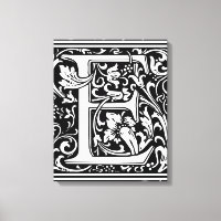 Letter E Mediaeval Monogram Art Nouveau