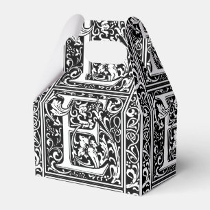 Letter E Mediaeval Monogram Art Nouveau Favour Box