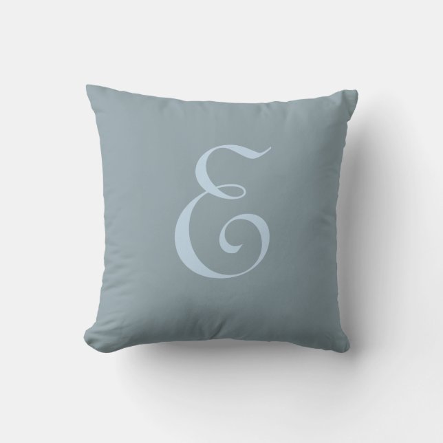 Letter E Monogram Initial Custom Cushion (Front)