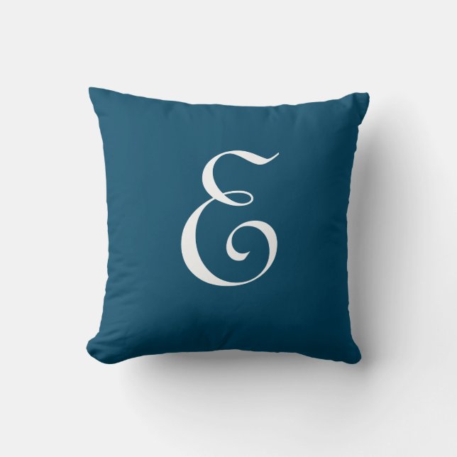 Letter E Monogram Initial Custom Cushion (Front)