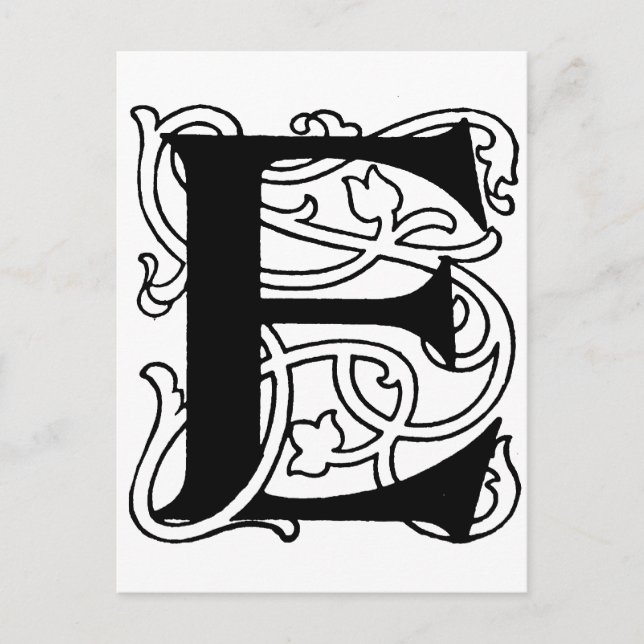 Letter E Monogram Postcard (Front)