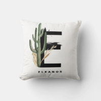 Letter E Monogram | Tropical Cactus Personalised