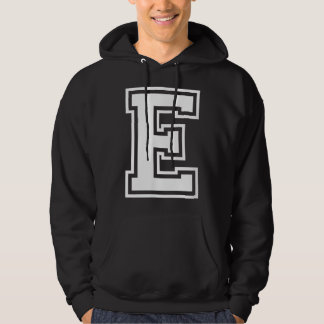 Letter E Name Initial Varsity Alphabet Monogram Hoodie