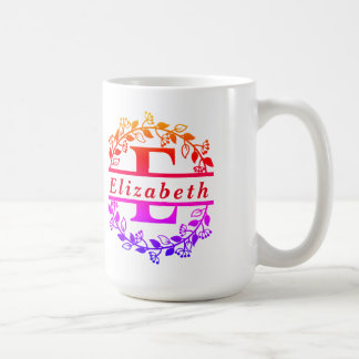 Letter E names mug