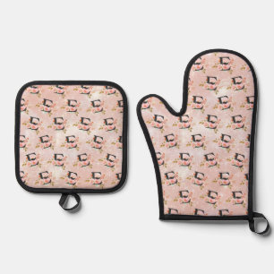 Letter E Oven Mitt & Pot Holder Set