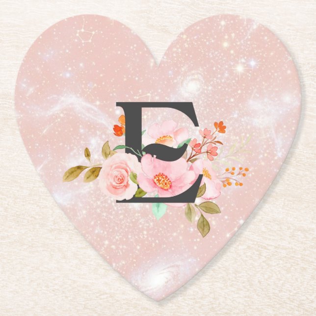 Letter E Paper Coaster (Front)