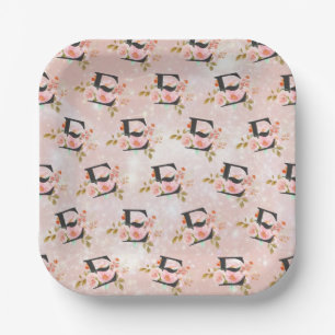 Letter E Paper Plate