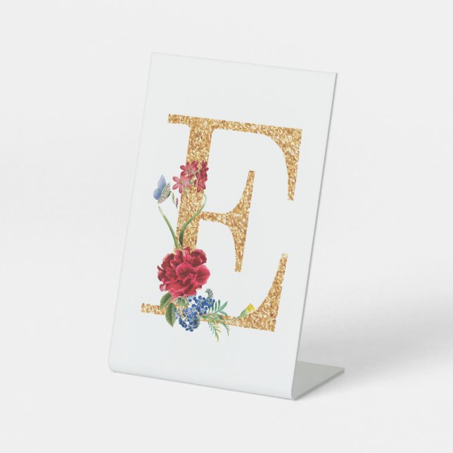 Letter e pedestal sign (Front)