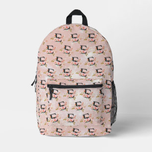 Letter E Printed Backpack