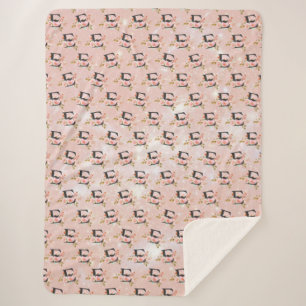 Letter E Sherpa Blanket