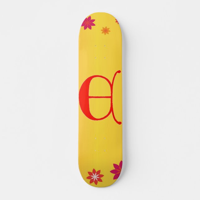 Letter E Skateboard (Front)