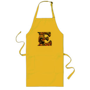 Letter E Thanksgiving style gift  Long Apron