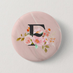 Letter F 6 Cm Round Badge