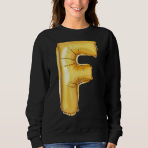 Letter F Capital Alphabet Camouflage Initial Sweatshirt