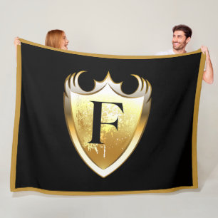 Letter F Capital Alphabet Fleece Blanket
