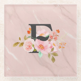 Letter F Glass Coaster
