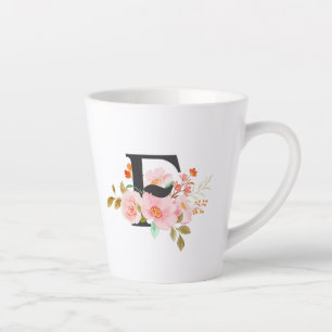 Letter F Latte Mug