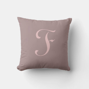 Letter F Monogram Initial Custom Cushion