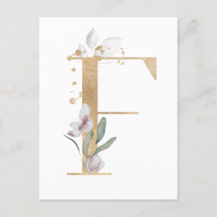 Letter F Monogram Postcard