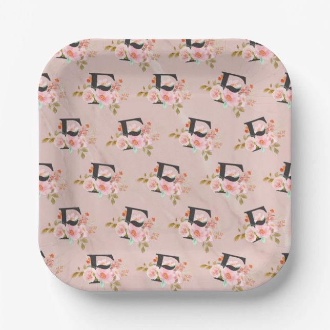 Letter F Paper Plate (Front)