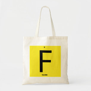 Letter F periodic table Tote Bag