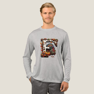 Letter f Thanksgiving gift style  Tri-Blend Shirt