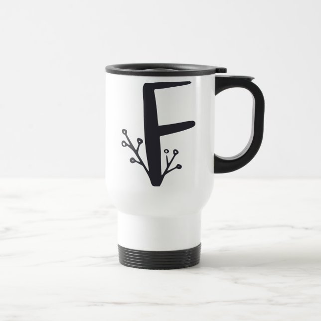 Letter F Travel Mug (Right)