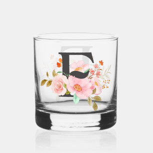 Letter F Whiskey Glass