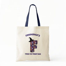 Letter F with Witch Hat and Name | Trick or Treat