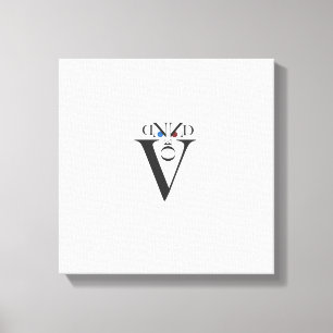 Letter Face Wrapped Canvas