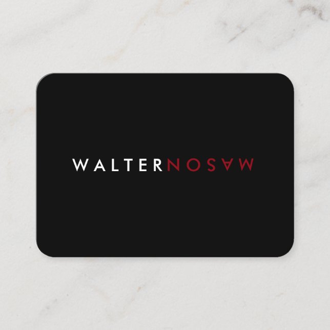 Letter Flip Business Card (Front)